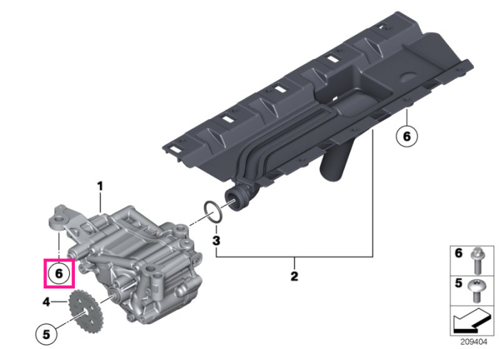 Set suruburi aluminiu, montaj pompa ulei - BMW Seria 1 E82 E88 F20 F21, Seria 2 F22 F23, Seria 3 E90 E91 E92 E93 F30 F31 F34, Seria 4 F32 F33 F36, Seria 5 F07 F10 F11, Seria 6 F06 F12 F13, Seria 7 F01 F02, X1 E84, X3 F25, X4 F26, X5 E70 F15, X6 E71 F16