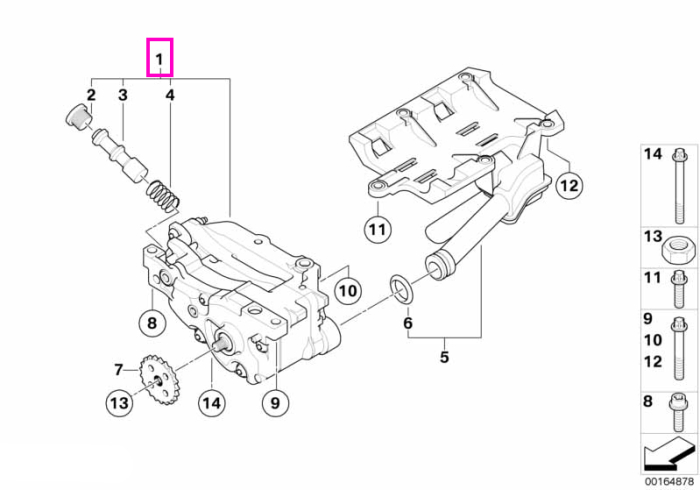 Pompa ulei - BMW Seria 1 E81 E87, Seria 3 E90 E91 E92