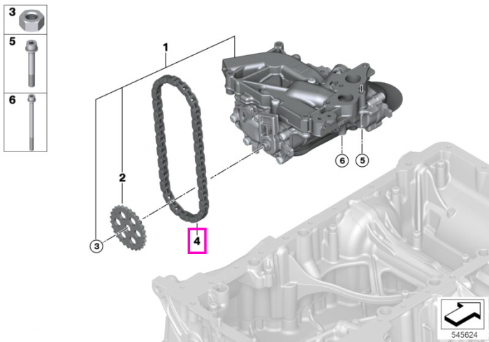 Lant distributie - BMW Seria 5 F07 F10 F11 G30 G31 F90 G90 G99 M5, Seria 6 F06 F12 F13, Seria 7 F01 F02 F04 G11 G12 G70, Seria 8 G14 G15 G16 F91 F92 F93 M8, X5 E70 F15 G05 F85 F95 M, X6 E71 E72 F16 G06 F86 F96 M, X7 G07, XM G09