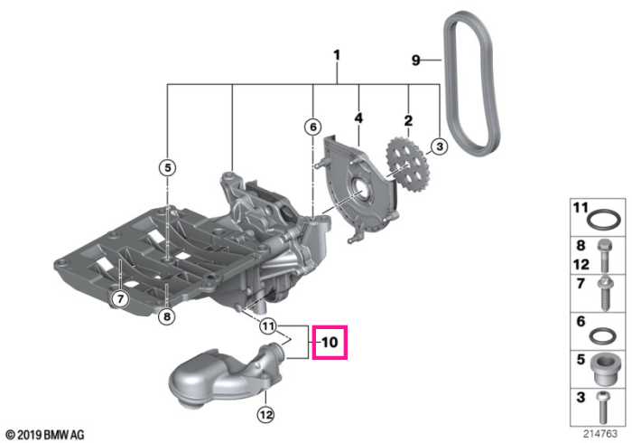 Tubulatura admisie ulei cu garnitura - BMW X3 E83 LCI
