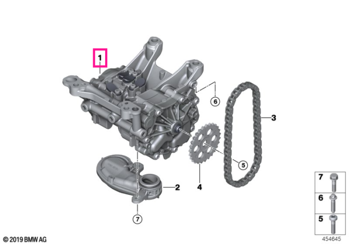 Pompa ulei - BMW Seria 5 G30 G31, Seria 7 G11 G12, X5 G05, X6 G06, X7 G07