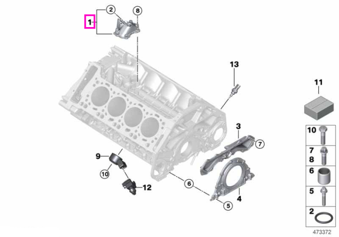 Capac retur ulei - BMW Seria 5 F10, Seria 6 F06 F12 F13, X5 E70 M F85, X6 E71 M F86