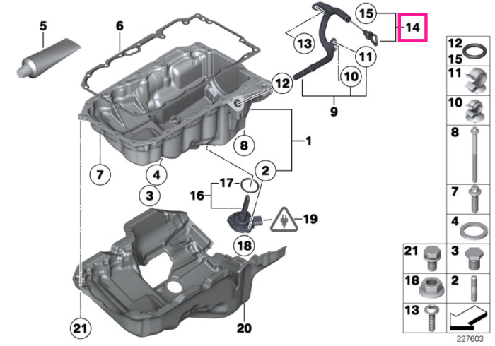 Joja ulei - BMW Seria 1 F20 F21 F40, Seria 2 F22 F44 F45 F46, Seria 3 F30 F31 F34, Seria 4 F32 F33 F36, X1 F48, X2 F39, X3 F25 - Mini Cabrio F57, Clubman F54, Countryman F60, F55, F56