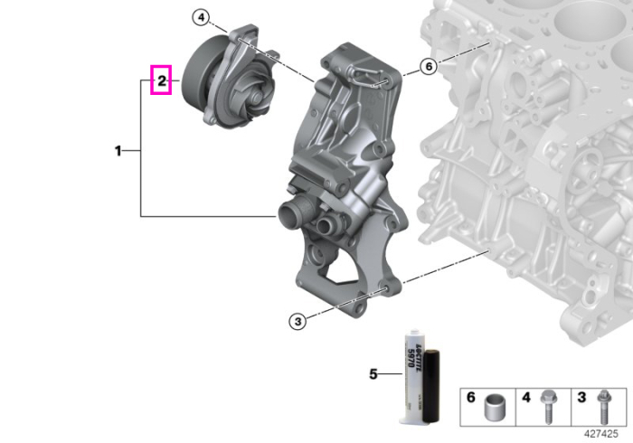 Pompa de apa - BMW Seria 1 F52, Seria 2 F45 F46, X1 F48, X1L F49, X2 F39 - Mini Cabrio F57, Clubman F54, Countryman F60, F55, F56