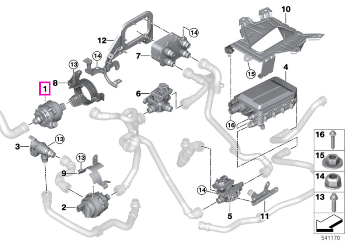 Pompa lichid racire, electrica - BMW Seria 5 G60 G61 G68, i3L G28 BEV, i4 G26 - tip motor HA0
