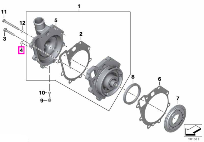 Saiba de etansare, 7,3x12,6x1 mm - BMW Motorrad K80 (F 750 GS, F 800 GS), K81 (F 850 GS, F 900 GS), K82 (F 850 GS Adv., F 900 GS Adv.), K83 (F 900 R), K84 (F 900 XR) - tip motor A24