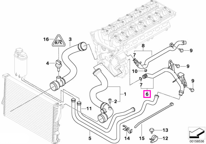 Conducta lichid de racire - BMW Seria 3 E46, Seria 5 E39, Seria 7 E38, Z3 E36, Z4 E85