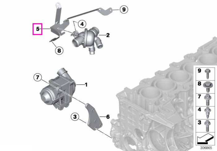 Suport termostat - BMW Seria 6 F06 F12 F13