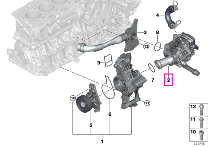 Modul termostat lichid racire motor - BMW Seria 1 F20 F21, Seria 2 F22 F23, Seria 3 F30 31 F34, Seria 4 F32 F33 F36, Seria 5 G30 G31 G38, Seria 6 G32, Seria 7 G11 G12, X3 G01, X4 G02