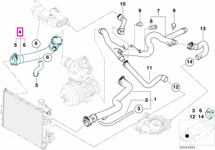 Ansamblu furtun lichid racire - BMW Seria 5 E39