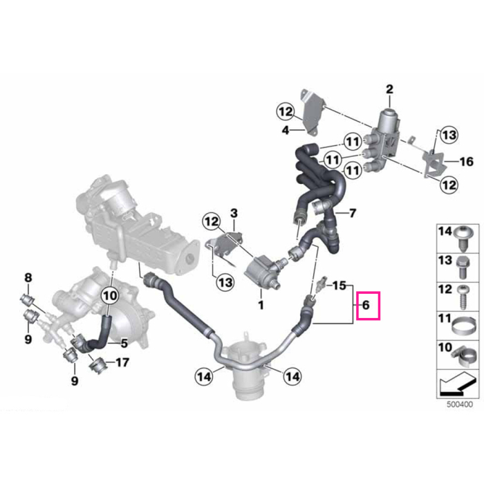Furtun lichid de racire BMW