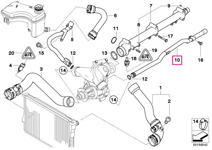 Conducta retur sistem racire - BMW Seria 3 E46