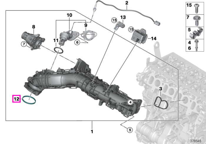 Garnitura profilata, sistem admisie motor - BMW - Mini