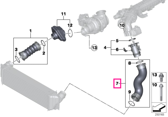 Conducta aer supraalimentare - BMW X5 F15, X6 F16