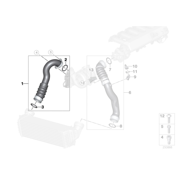 Conducta intercooler - BMW X5 E70, X6 E71