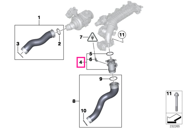 Debimetru aer - BMW Seria 1 F20 F21, Seria 2 F22, Seria 3 E90 E91 E92 E93 F30 F31 F34, Seria 4 F32 F33 F36, Seria 5 F07 F10 F11, Seria 6 F06 F12 F13, Seria 7 F01 F02, X1 E84, X3 F25, X4 F26, X5 F15, X6 F16