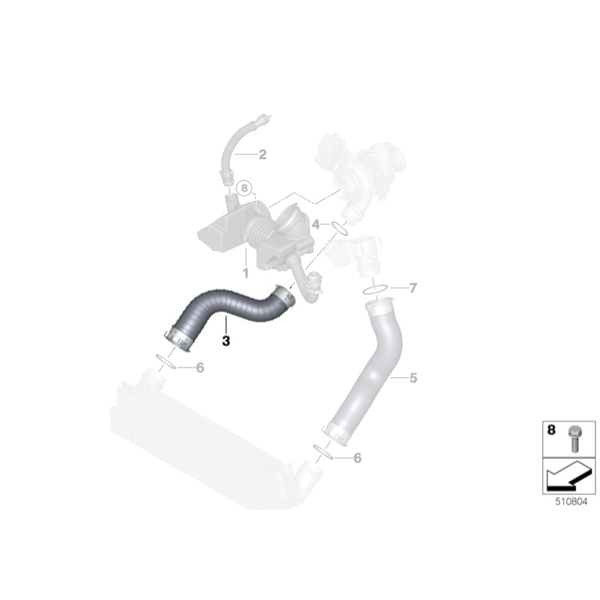 Conducta intercooler BMW Seria 5 F10, F11
