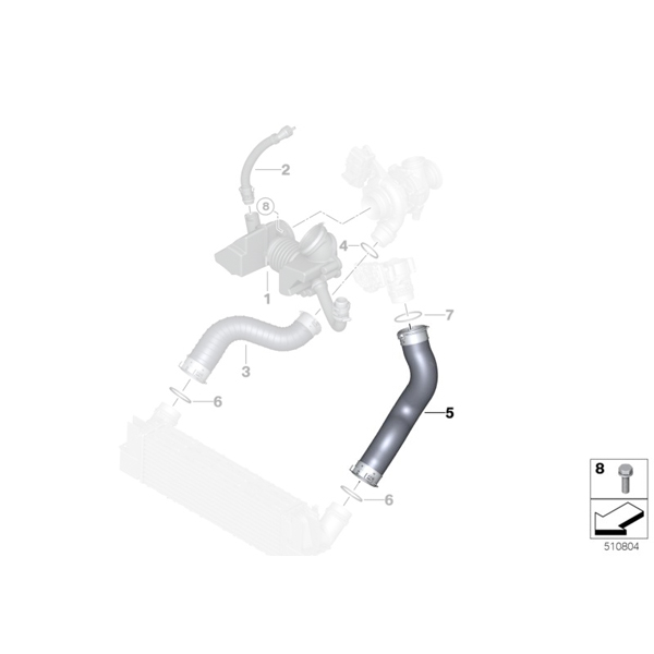 Conducta intercooler - BMW Seria 5 F10, F11