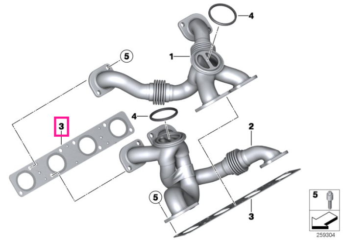 Garnitura galerie de admisie - BMW Seria 5 F10 F90 G90 G99 M5, Seria 6 F06 F12 F13, Seria 7 G70, Seria 8 G14 G15 G16, X5 E70 G05 F85 F95 M, X6 E71 G06 F86 F96 M, X7 G07, XM G09
