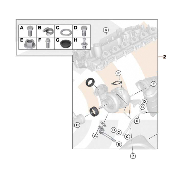 Kit instalare turbina Value Parts - BMW Seria 5 E60, E61- 525d, 530d ; X5 E53 - 3.0d