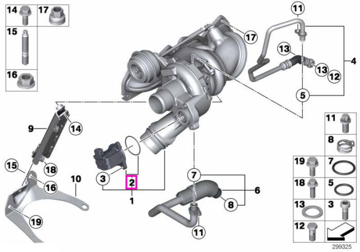 Supapa electrica turbocompresor - BMW Seria 1 F20 F21, Seria 3 F30 F31 F35, Seria 5 F07 F10 F11, Seria 6 F12 F13, Seria 7 F01 F02 F04 Hybrid, X5 E70, X6 E71 E72 Hybrid