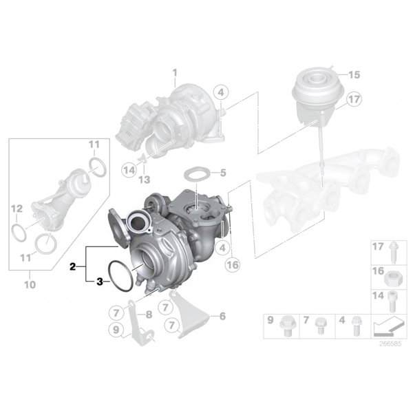 Turbina BMW Seria 1 F20, F21; Seria 3 F30, F31; Seria 5 F10, F11; X1 E84 - 25d, 25dX