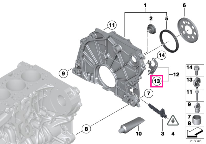 Tubing support - BMW