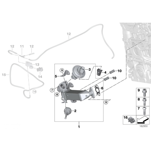 Racitor gaze EGR - BMW Seria 1 E81, E82, E87, E88, Seria 3 E90, E91, E92, E93, Seria 5 E60, E61