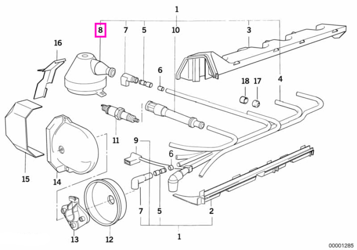 Capac protectie bobina aprindere - BMW Seria 3 E30 E36, Seria 5 E28 E34, Seria 6 E24, Seria 7 E23 E32, BMW Classic Motorsport