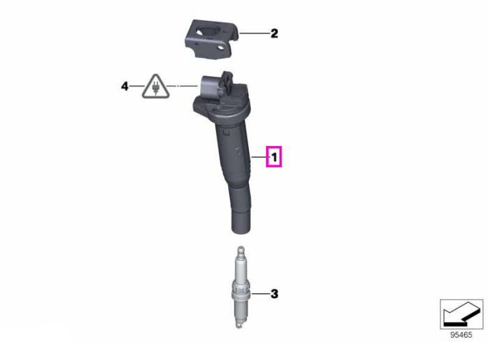 Bobina inductie, Bosch - BMW Seria 5 F07 F10 F11, Seria 6 F06 F12 F13, Seria 7 F01 F02, X5 F15 M F85, X6 F16 M F86, Z3 E36, MS BMW Motorsport