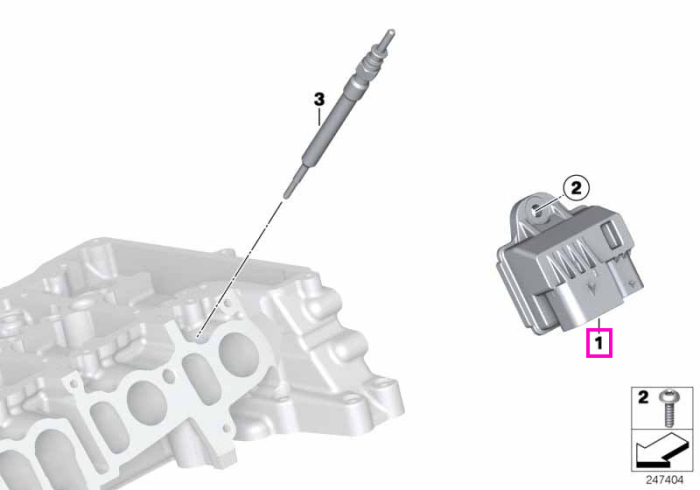 Unitate de comanda preincalzire bujii incandescente - BMW Seria 1 F20 F21, Seria 2 F22, Seria 3 E90 E91 E92 E93 F30 F31 F34, Seria 4 F32 F33 F36, Seria 5 F07 F10 F11, X1 E84, X3 F25, X5 F15 - Mini R56