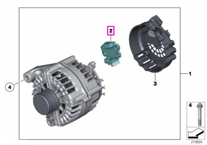 Regulator alternator Valeo - BMW Seria 5 F07 F10 F11, Seria 7 F01 F02, X5 E70, X6 E71
