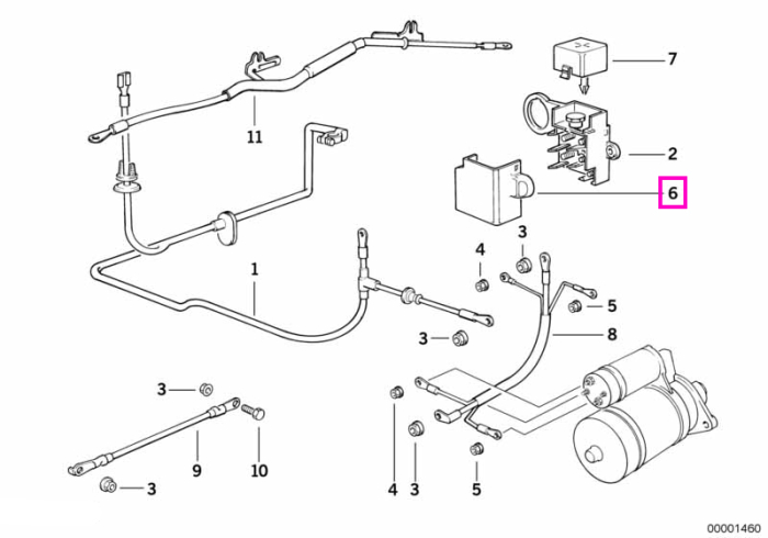 Capac protectie bloc distributie pozitiva motor, lateral - BMW Seria 8 E31