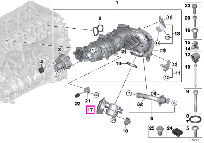 Corp clapeta acceleratie - BMW Seria 1 E81 E82 E87 E88, Seria 3 E90 E91 E92 E93, Seria 5 E60 E61, X1 E84, X3 E83