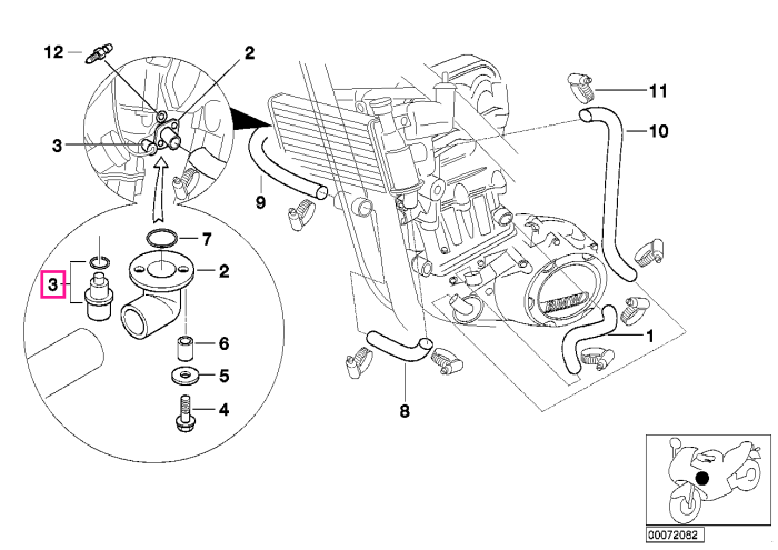Senzor dublu temperatura sistem racire motor, pe chiulasa - BMW Seria 3 E36, Seria 5 E39, Seria 7 E38 E65, Seria 8 E31, Z3 E36, Z8 E52, X5 E53 - BMW Motorrad K14 (F 650 CS), K15 (G 650 X), R13 (F/G 650 GS, GS Dakar)