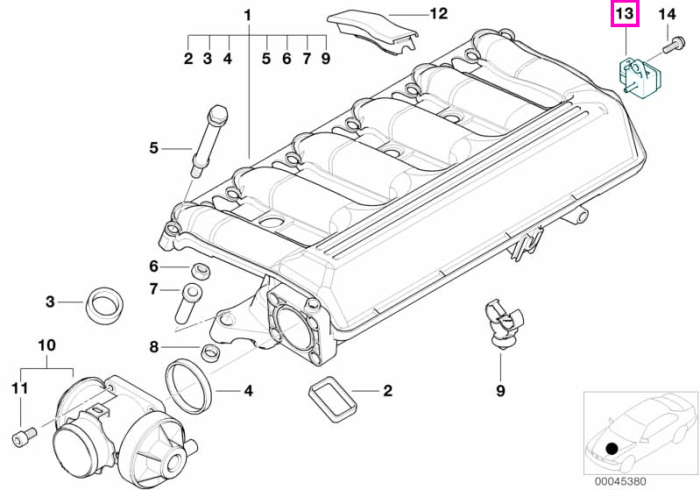 Senzor presiune galerie admisie (senzor MAP, 240 kPa) - BMW Seria 3 E46, Seria 5 E39, Seria 7 E38, X5 E53