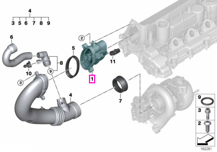 Debitmetru aer - BMW Seria 1 E87, Seria 3 E46 E90 E91 E92 E93, Seria 5 E60 E61, Seria 7 E65 E66, X3 E83, X5 E53 E70, X6 E71