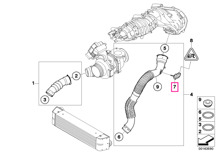 Senzor temperatura aer admisie - BMW Seria E81 E82 E87 E88, Seria 3 E46 E90 E91 E92 E93, Seria 5 E60 E61 F07 F10 F11, Seria 6 E63 E64, Seria 7 E65 E66 F01 F02, X1 E84, X3 E83, X5 E70, X6 E71