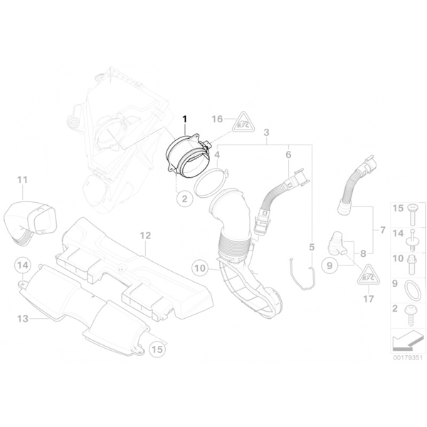 Debitmetru aer motor - BMW Seria 3 E90, E91, E92, E93