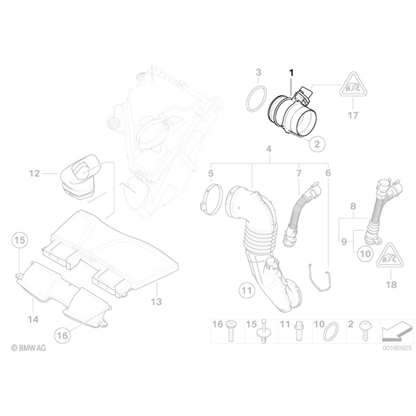 Debitmetru aer motor - BMW Seria 3 E90, E91, E92, E93, X1 E84