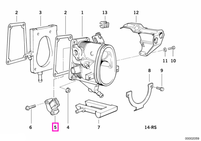 Senzor pozitie clapeta acceleratie, 4 KOHM - BMW Seria 3 E30 E36, Seria 5 E34 E39, Seria 7 E32 E38, Seria 8 E31, Z3 E36