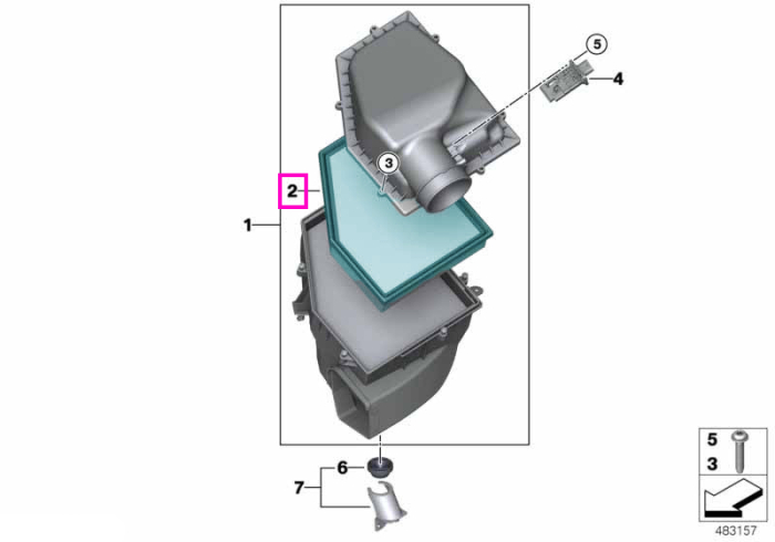 Filtru de aer motor - BMW X3 G45, X3L G48