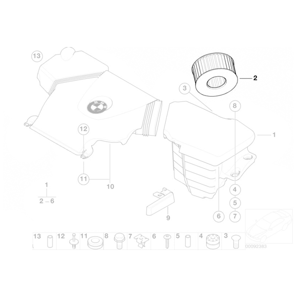 Filtru aer motor - BMW Seria 3 E46