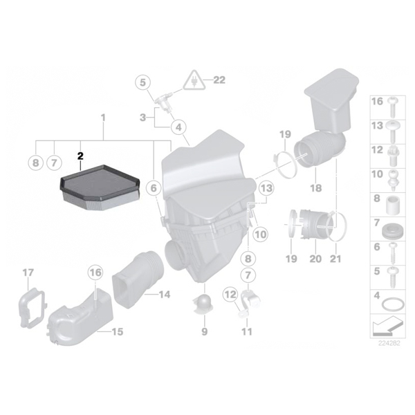 Filtru aer motor - BMW Seria 5 F10, F11
