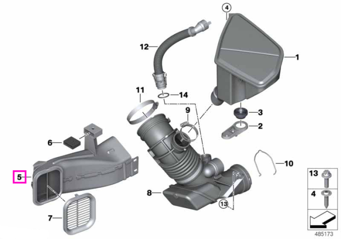Conducta admisie aer - BMW X3 G01, X4 G02, X5 G05