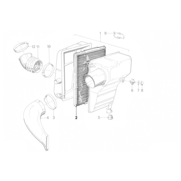 Filtru aer motor - BMW 2500-3.3Li, Seria 3 E21, E30, Seria 5 E12, E28, Seria 6 E24, Seria 7 E23