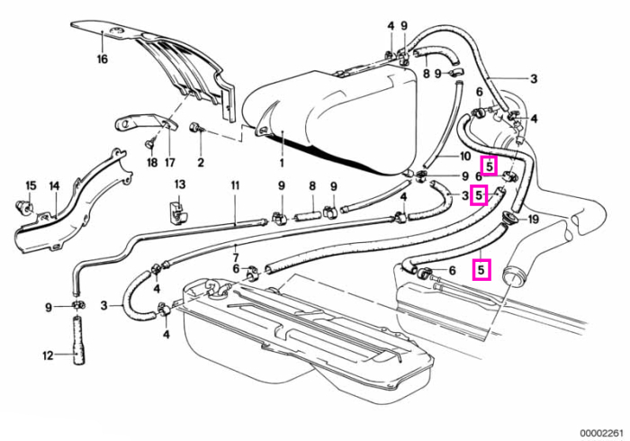 Furtun combustibil (14x20x1340mm) - BMW 1500-2000CS, 1502-2002tii, Seria 3 E21 E30, BMW Classic Motorsport, Z1 E30
