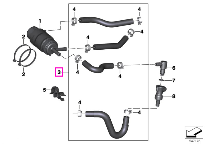 Set furtune combustibil - BMW Motorrad K02 (G 310 GS), K03 (G 310 R) - tip motor A82