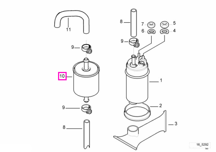 Filtru de combustibil - BMW Motorrad K 75, K 100, K 1100, K 1200, R 850, R 1100, R 1150, R 1200 C, C1