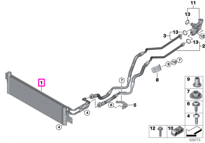 Radiator ulei transmisie - BMW Seria 2 G87 M2, Seria 3 G80 G81 M3, Seria 4 G82 G83 M4, MS BMW Motorsport